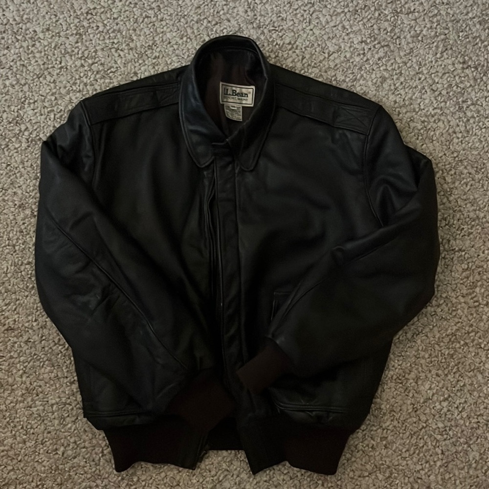 LL Bean Men’s Leather Jacket, Size 38